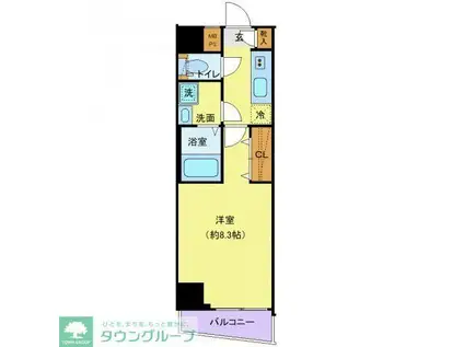 クレヴィスタ光が丘(1K/4階)の間取り写真