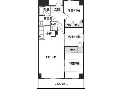 エミネンス辻本II(3LDK/4階)の間取り写真