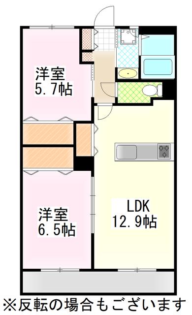 シーショア槙島(2LDK/1階)の間取り写真