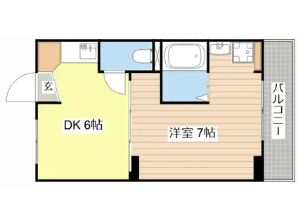 ヴィラナリー石山寺II(1DK/3階)の間取り写真