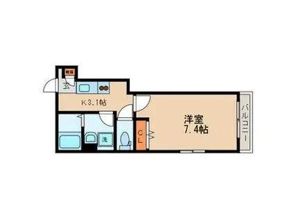 MAISON M&C(1K/3階)の間取り写真