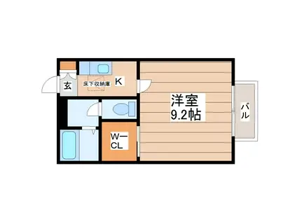シャーメゾン小田原(1K/1階)の間取り写真