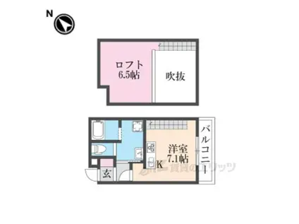 WANARI 2(1K/2階)の間取り写真