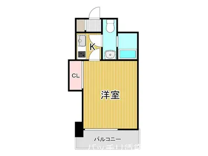 エステートモア高宮通(1K/9階)の間取り写真