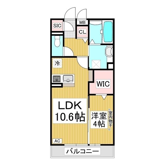ベルクレール(1LDK/1階)の間取り写真