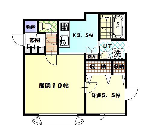 カリオンR(1LDK/1階)の間取り写真