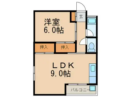 コーポ7(1LDK/3階)の間取り写真