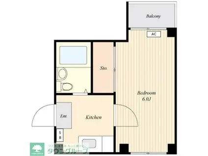 メゾン白子(1K/2階)の間取り写真