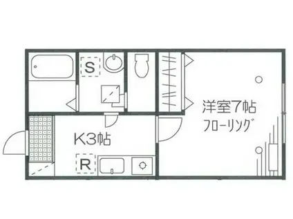 QUATREARAI(1K/1階)の間取り写真