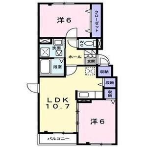 レオノール太平(2LDK/2階)の間取り写真