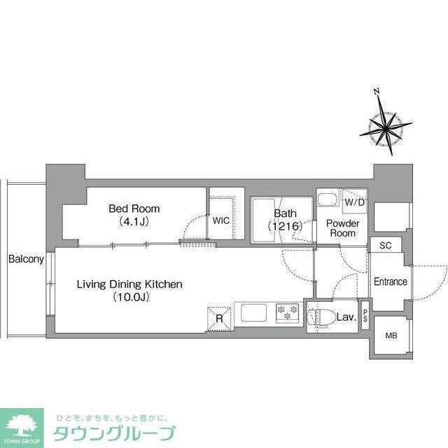 コンフォリア・リヴ南砂町イースト(1LDK/3階)の間取り写真