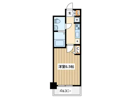 エスーレジデンス横浜子安アブレスト(1K/1階)の間取り写真