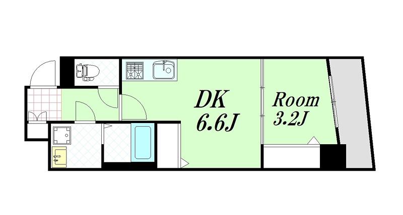 YOUS VIII番館(1DK/4階)の間取り写真