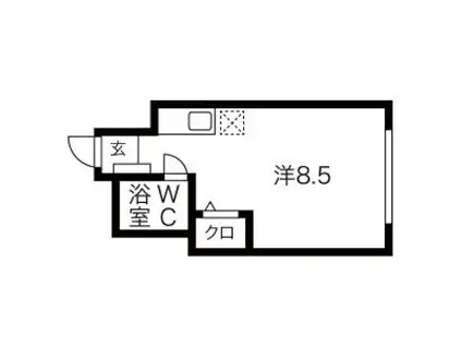 レジェンド船越南(ワンルーム/4階)の間取り写真