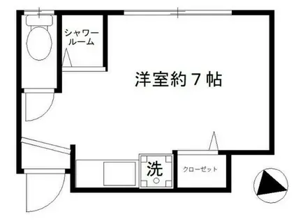 イズミマンション(ワンルーム/3階)の間取り写真