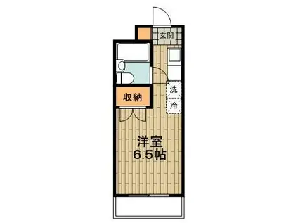 ケイエヌビル(ワンルーム/4階)の間取り写真