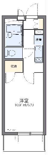 レオパレス桜(1K/4階)の間取り写真