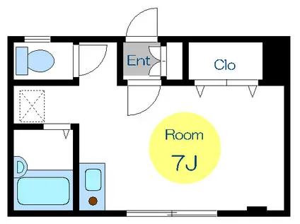 KOコーポII(ワンルーム/2階)の間取り写真