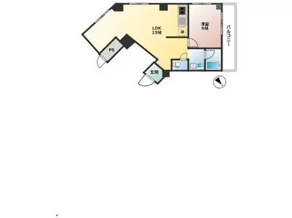 元代々木桜苑マンション(1LDK/3階)の間取り写真