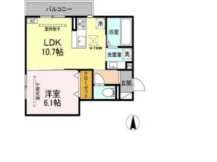 SAME SKY(1LDK/1階)の間取り写真