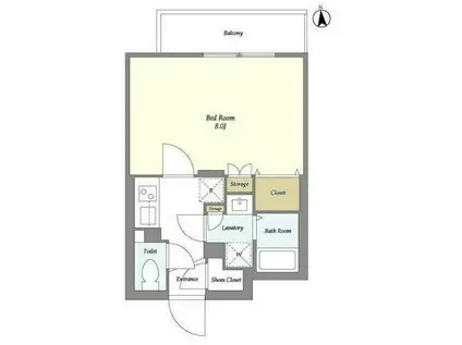 ルネサンスコート上北沢FRONT(1K/3階)の間取り写真