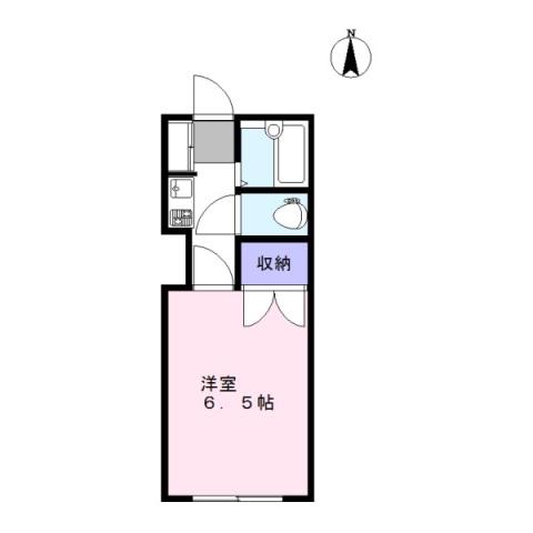 あさひ台グリーンヒルズ(1K/2階)の間取り写真
