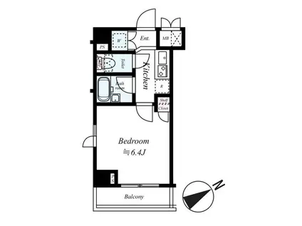 ルーブル中村橋弐番館(1K/3階)の間取り写真