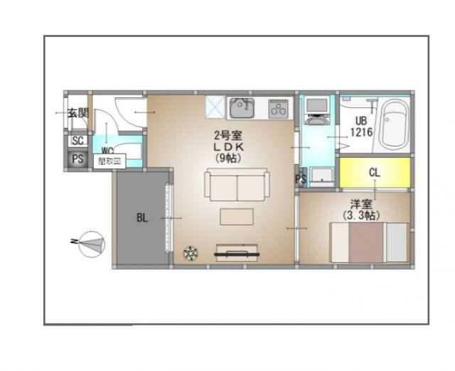 REGALEST 法界院 REGALEST 北方4(1LDK/3階)の間取り写真