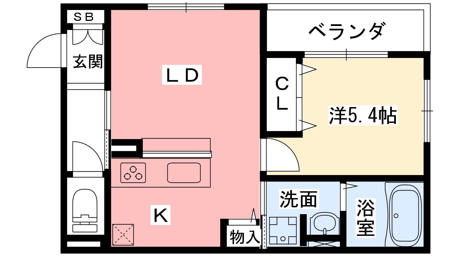 アルタイル・ヴィラII(1LDK/2階)の間取り写真