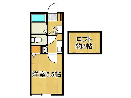 グラン戸塚(1K/2階)の間取り写真