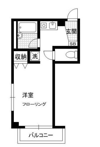 メゾンモンターニュ(ワンルーム/3階)の間取り写真