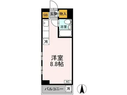 TOビル・53(ワンルーム/3階)の間取り写真