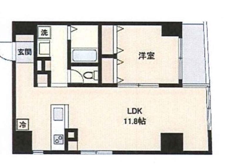 東京凱捷ビル(1LDK/7階)の間取り写真
