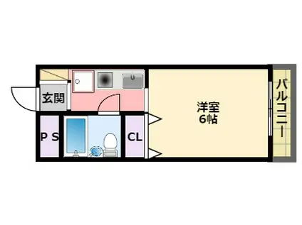 ドミトリー樋口(1K/1階)の間取り写真