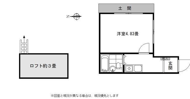 ジュネパレス亀有(ワンルーム/1階)の間取り写真