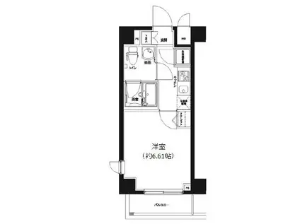 ドルチェ東京押上ツインズ弐番館(1K/5階)の間取り写真