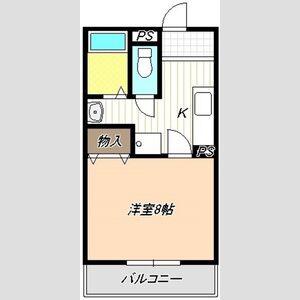 ライフステージ正徳(1K/2階)の間取り写真