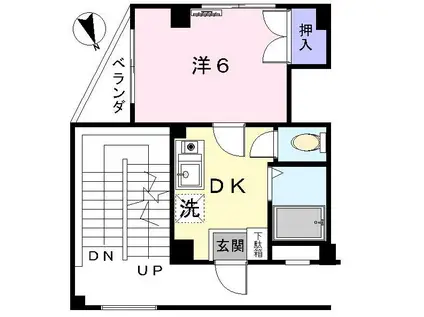 スターライトハウス(1K/3階)の間取り写真