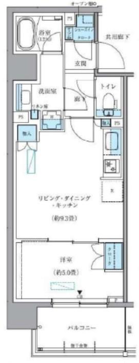 パークアクシス新大橋(1LDK/10階)の間取り写真