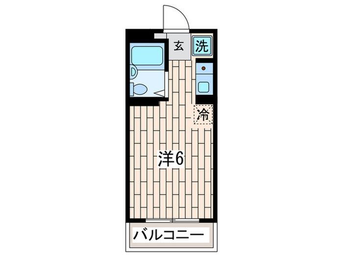 マリオン横浜第IV花ノ木(ワンルーム/1階)の間取り写真