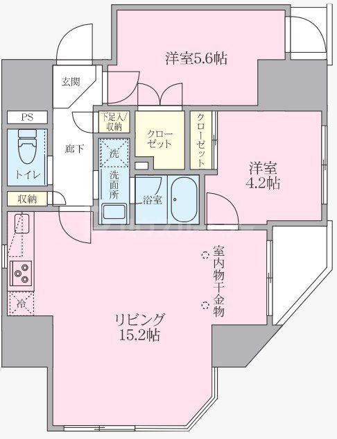 V-STYLE入谷(2LDK/10階)の間取り写真