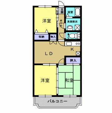 カーサフェリーチェI(3LDK/3階)の間取り写真