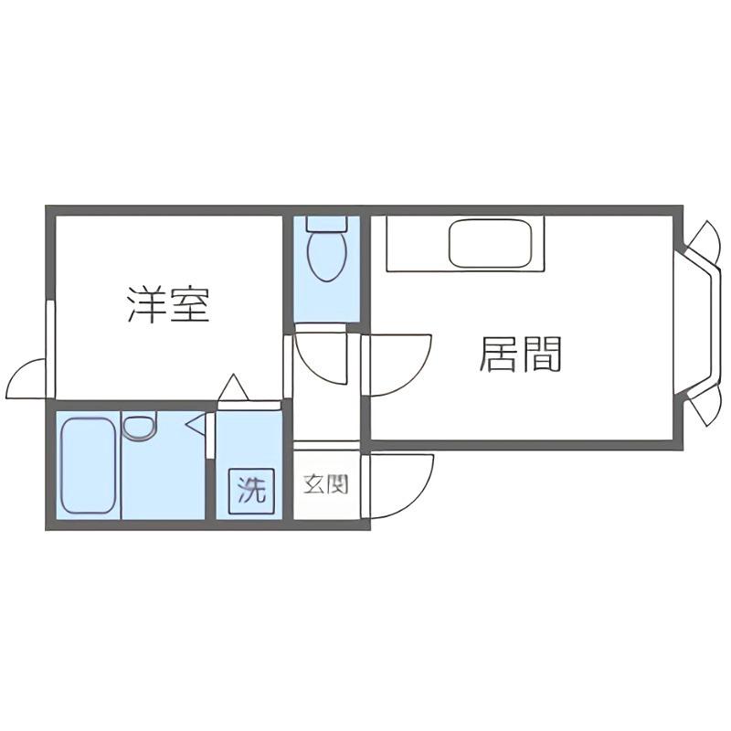 アムールハイツフォー(1DK/3階)の間取り写真