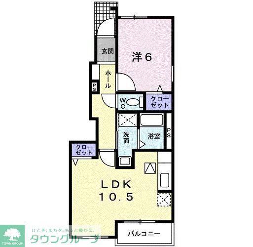 サンリット・サウス(1LDK/1階)の間取り写真
