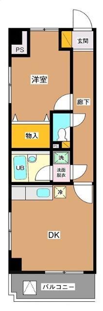 マスコ南大井(1DK/3階)の間取り写真