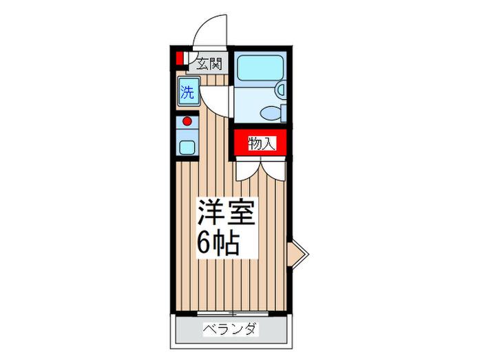 アーバンホレスト(ワンルーム/2階)の間取り写真