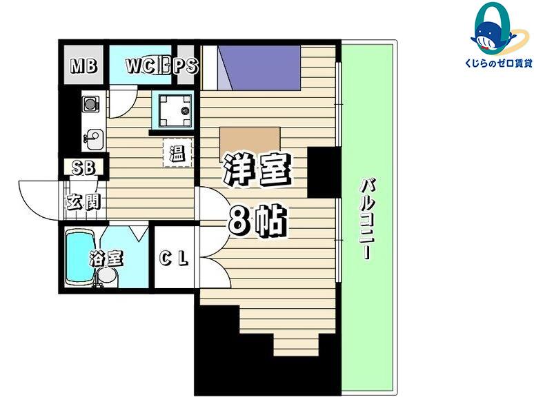 アーバンポイント川名本町(1K/1階)の間取り写真