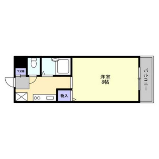 RAFFINE FUKUTOMI(1K/2階)の間取り写真