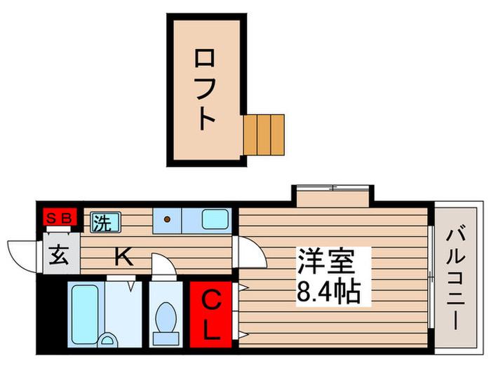 センチュリービル(1K/4階)の間取り写真