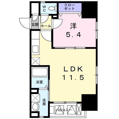 ボストーク・ネオ(1LDK/11階)の間取り写真